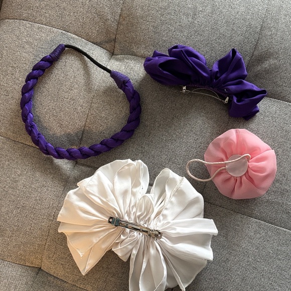 Vintage Elegant Purple and Pink Hair Accessory Set - Picture 2 of 2